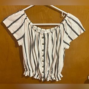 H&M striped Crop Top. Women’s size XS.